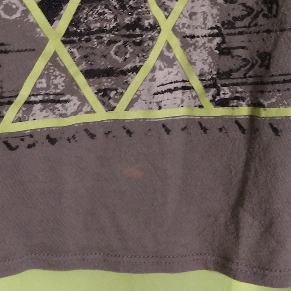 Rock & Republic Small Gray Neon Green Top - Picture 3 of 5